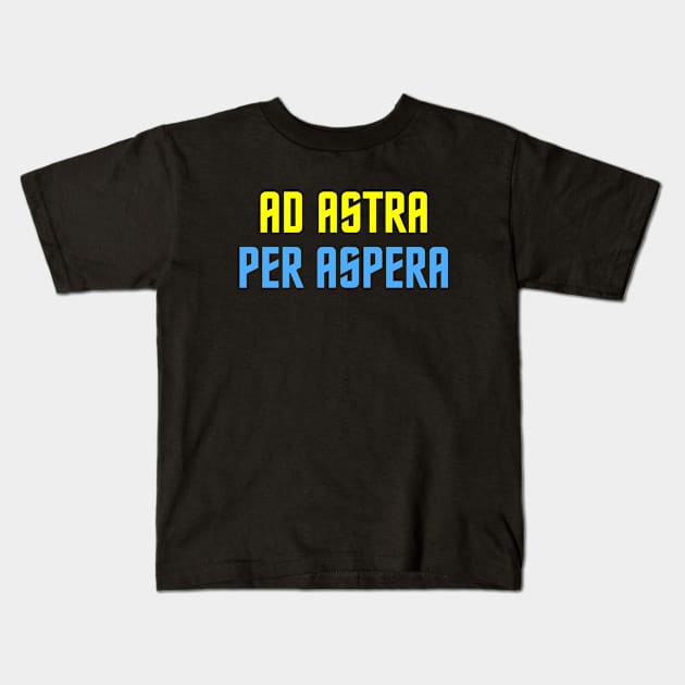 Ad Astra Per Aspera Kids T-Shirt by FrenkMelk